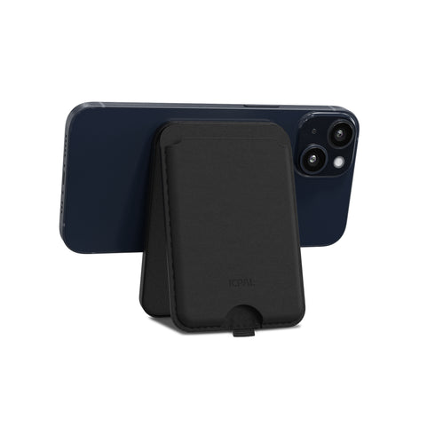 JCPal Cove Magnetic Wallet Stand for iPhone 15/14/13/12 Series MagSafe Compatible Phone Stand with Multiple Viewing Angles